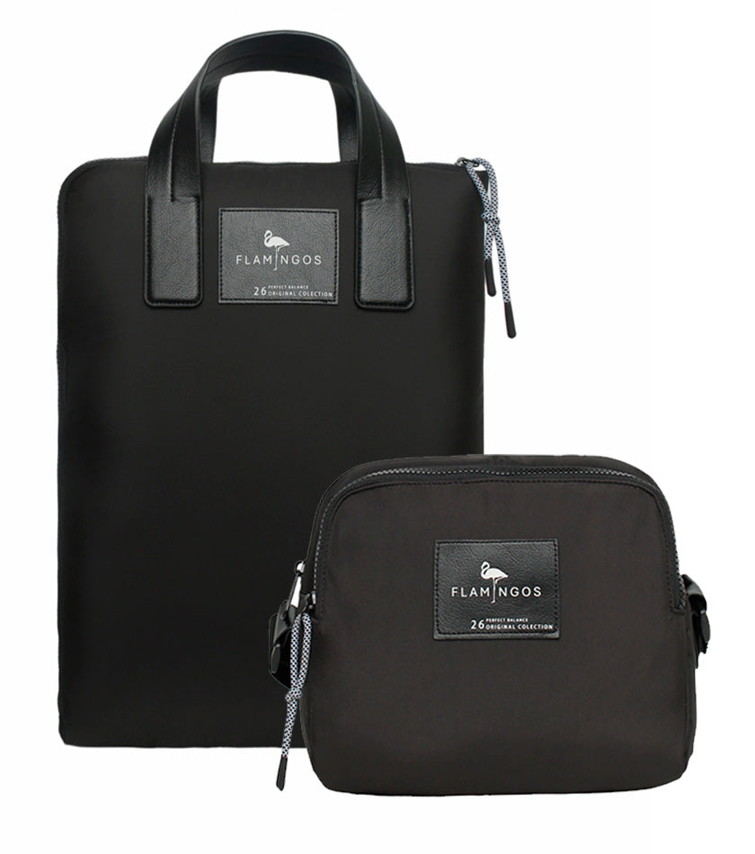 Pack Mochila Ibis / Cartera Swift (Tela Microfibra)